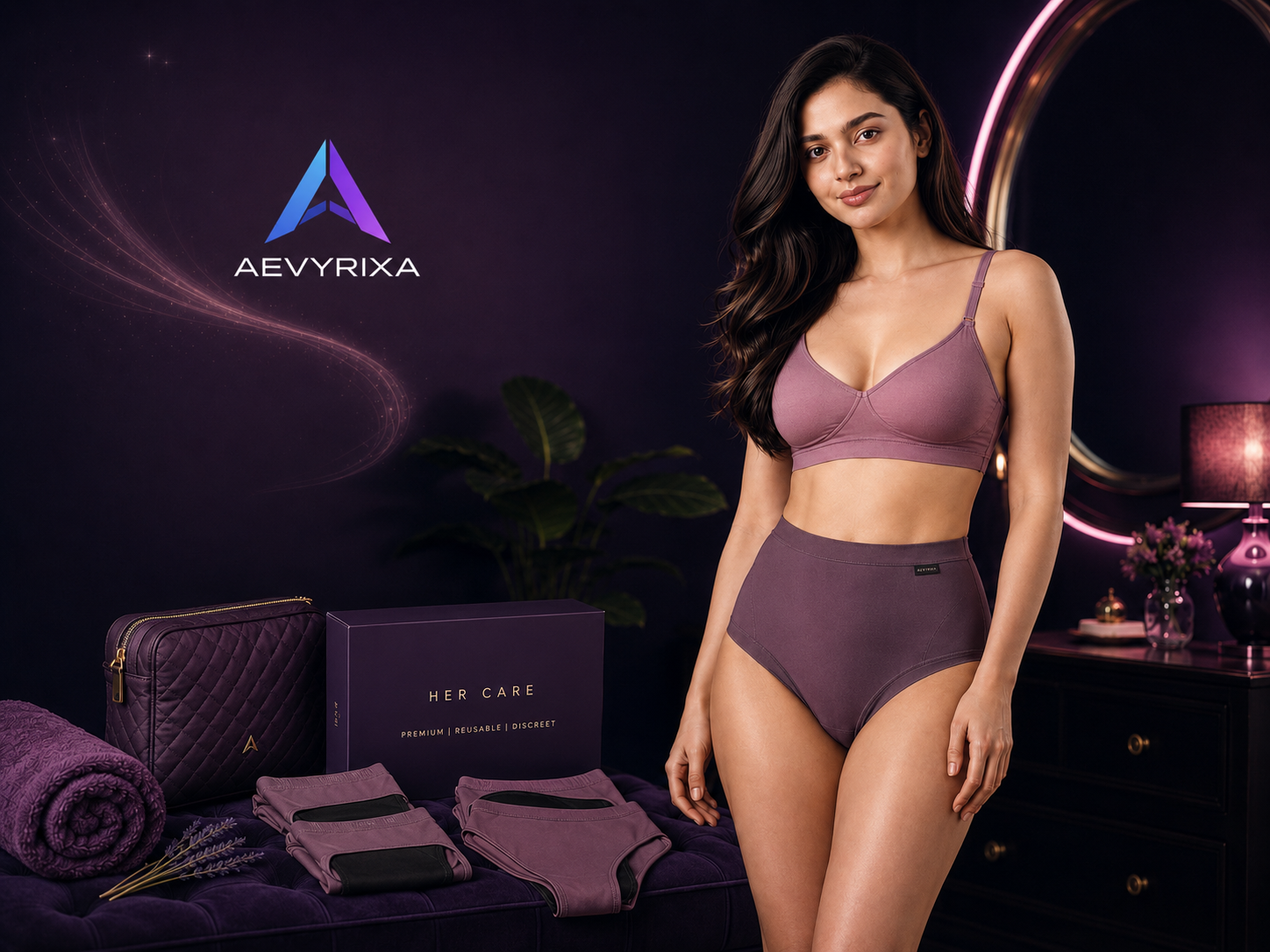 Aevyrixa Her Care hero media